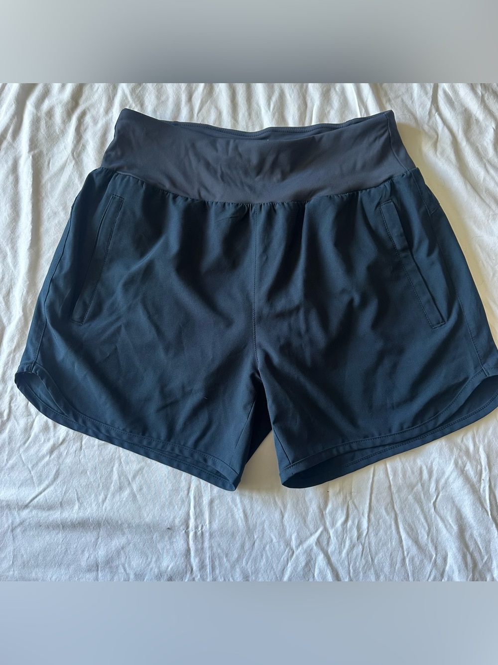 EUC Libin Women's 5” Athletic Running Shorts—Navy—Medium